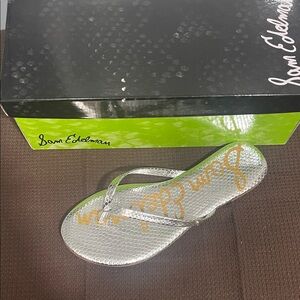 Sam Edelman Metallic Silver Sandals